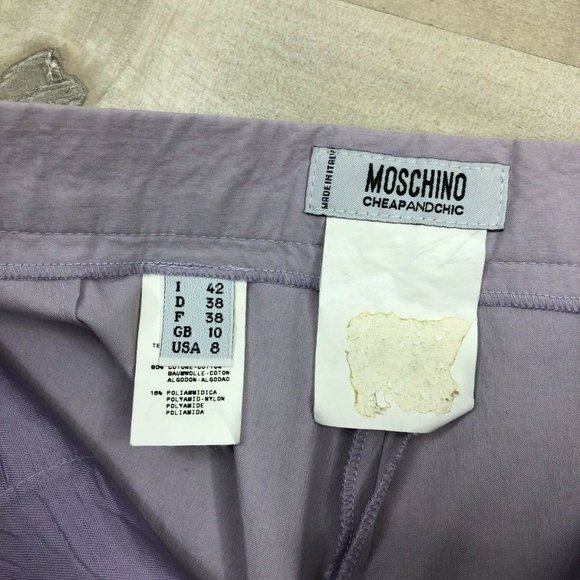 Moschino Cheap And Chic Womens Pants Cropped Bow L - Picture 5 of 11
